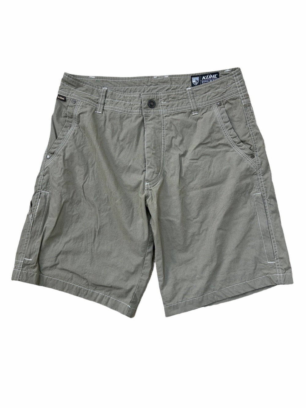 Kuhl Mens Size 32 Vintage Patina Dye Hiking Cargo Short Outdoor Utility Gear